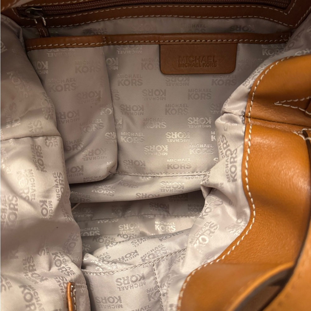 Michael Kors Tan Leather Shoulder/satchel Bag - Picture 7 of 9